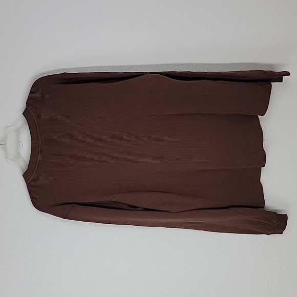 Collusion unisex long sleeve t-shirt in brow acid wash waffle fabric size Xlarge - Picture 7 of 10